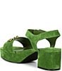 Color:Green Suede Gold - Image 3 - Timeless Suede Horse Bit Platform Sandals