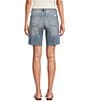 Color:Blossom - Image 2 - Jen7 By 7 For All Mankind Boyfriend High Rise Cut Off Hem Distress Shorts