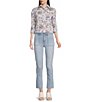 Color:Kirra - Image 3 - Patch Pocket Straight Leg Ankle Stretch Denim Jeans