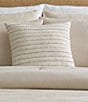 Jennifer Adams Ridge Woven Textured Stripe Decorative Square Pillow - Image 3