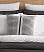 Jennifer Adams Strata Woven Bold Textured Stripe Decorative Square Pillow - Image 3