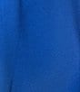 Color:Deep Blue - Image 3 - Elbow Length Sleeve Boat Neck Tie Waist Chiffon Popover Maxi Dress