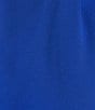 Color:Cobalt - Image 3 - Petite Size Capelet Sleeve Tie Waist Boat Neck Tulip Chiffon Dress