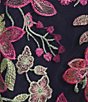 Jessica Howard Petite Size Floral Embroidered Mesh Sheath Dress, Color:Navy Multi - Image 3