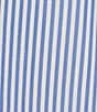 Jessica Howard Petite Size Stripe Seersucker Crew Neck Ruffle Shoulder Sleeveless Shift Dress, Color:Blue/Ivory - Image 3
