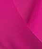 Color:Pink - Image 3 - Plus Size Elbow Length Sleeve V-Neck Scuba Sheath Dress