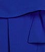 Jessica Howard Plus Size Short Sleeve Crew Neck Tie Waist Chiffon Hi-Low Maxi Dress, Color:Cobalt - Image 5