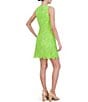 Color:Citron - Image 4 - Sleeveless Crew Neck Scalloped Hem Lace Dress