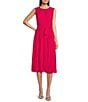 Jessica Howard Sleeveless Pleated Midi Dress, Color:Raspberry - Image 1