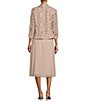 Jessica Howard Soutache Mesh Scoop Neck 3/4 Sleeve 2-Piece Jacket Dress ...