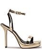 Color:Gold - Image 2 - Adonia Ankle Strap Platform Dress Sandals