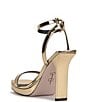 Color:Gold - Image 4 - Adonia Ankle Strap Platform Dress Sandals