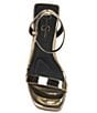 Color:Gold - Image 6 - Adonia Ankle Strap Platform Dress Sandals