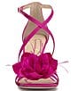 Color:Bright Pink - Image 6 - Allore Flower Feather Dress Sandals