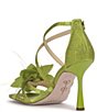 Color:Jade Green - Image 4 - Allore2 Rhinestone Flower Strappy Dress Sandals