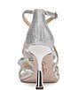 Color:Silver - Image 3 - Allore2 Rhinestone Flower Strappy Dress Sandals