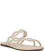 Jessica Simpson Aloni Rhinestone Embellished Toe Loop Flat Sandals - Image 1