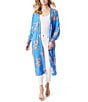 Color:Regatta - Image 1 - Amalia Long Sleeve Floral Print Kimono