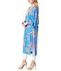 Color:Regatta - Image 3 - Amalia Long Sleeve Floral Print Kimono