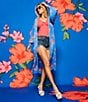 Color:Regatta - Image 4 - Amalia Long Sleeve Floral Print Kimono