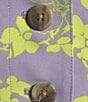 Color:Sweet Lavender/Hidden Lotus - Image 4 - Antonia Sleeveless Printed Coordinating Halter Vest