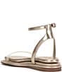 Color:Champagne - Image 3 - Betania Metallic Clear Glitter Vinyl Ankle Strap Sandals