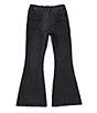 Color:Black - Image 2 - Big Girls 7-16 Full Length Flare Denim Jeans