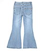 Color:Light Wash - Image 2 - Big Girls 7-16 Destructed Flare Denim Jeans
