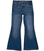 Color:Dark Wash - Image 1 - Big Girls 7-16 Flare Leg Denim Jeans