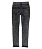 Color:Black Wash - Image 2 - Big Girls 7-16 Mid-Rise Emma Destructed Skinny Jeans