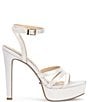 Color:White - Image 2 - Bridal Collection Balina3 Ankle Strap Platform Sandals