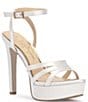 Color:White - Image 1 - Bridal Collection Balina3 Ankle Strap Platform Sandals