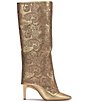 Color:Gold - Image 2 - Brykia2 Perforated Foldover Tall Boots