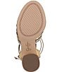 Color:Bronze - Image 6 - Cahna Embossed Metallic Colorblock Ankle Wrap Sandals