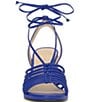 Color:Ultramarine - Image 4 - Cahna Leather Ankle Wrap Sandals