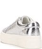 Color:Silver - Image 3 - Caitrona Snake Embossed Faux Leather Platform Sneakers