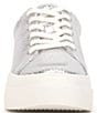 Color:Silver - Image 4 - Caitrona Snake Embossed Faux Leather Platform Sneakers