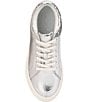 Color:Silver - Image 5 - Caitrona Snake Embossed Faux Leather Platform Sneakers