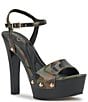 Jessica Simpson Calenta Camo Print Stud Platform Sandals - Image 1