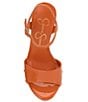 Color:Tangerine - Image 5 - Calenta Patent Stud Platform Sandals