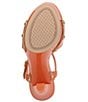 Color:Tangerine - Image 6 - Calenta Patent Stud Platform Sandals