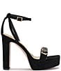Color:Black - Image 2 - Callirah Jeweled Strap Dress Sandals