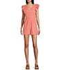 Color:Shell Pink - Image 1 - Camille Printed Ruffled Romper