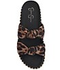 Color:Natural - Image 6 - Caralyna2 Leopard Rhinestone Knotted Chunky Sandals