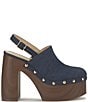 Jessica Simpson Cazea Denim Studded Platform Clogs - Image 2