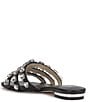 Color:Black - Image 3 - Detta Jeweled Synthetic Flat Slide Sandals