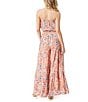 Color:Canyon Sunset - Image 2 - Devyn Ditsy Floral Print Wide Leg Tiered Jumpsuit