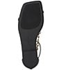 Color:Black - Image 6 - Edgey Chain Strap Flat Thong Sandals