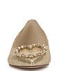 Color:Gold - Image 5 - Elika Metallic Embossed Jewel Heart Ballet Flats