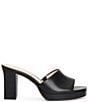 Color:Black - Image 2 - Elyzza Leather Slide Dress Sandals